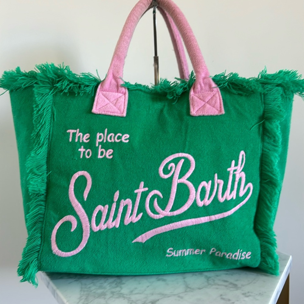 MC2 Saint Barts bag, green and pink